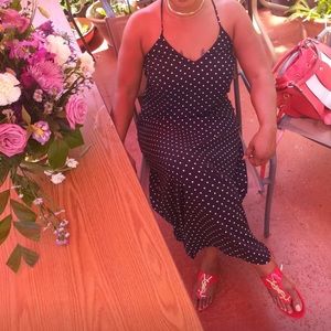 Black and white comfortable maxi dress